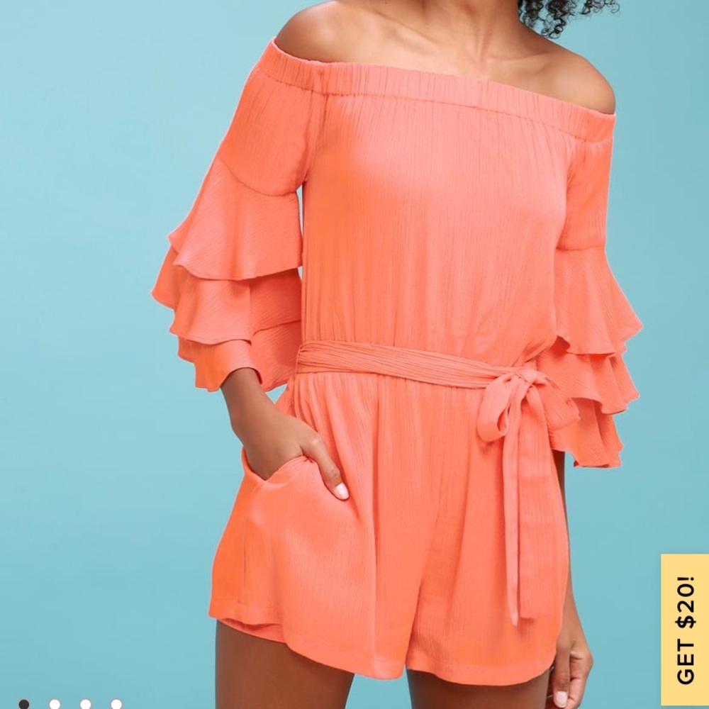 Ruffle Sleeve Romper